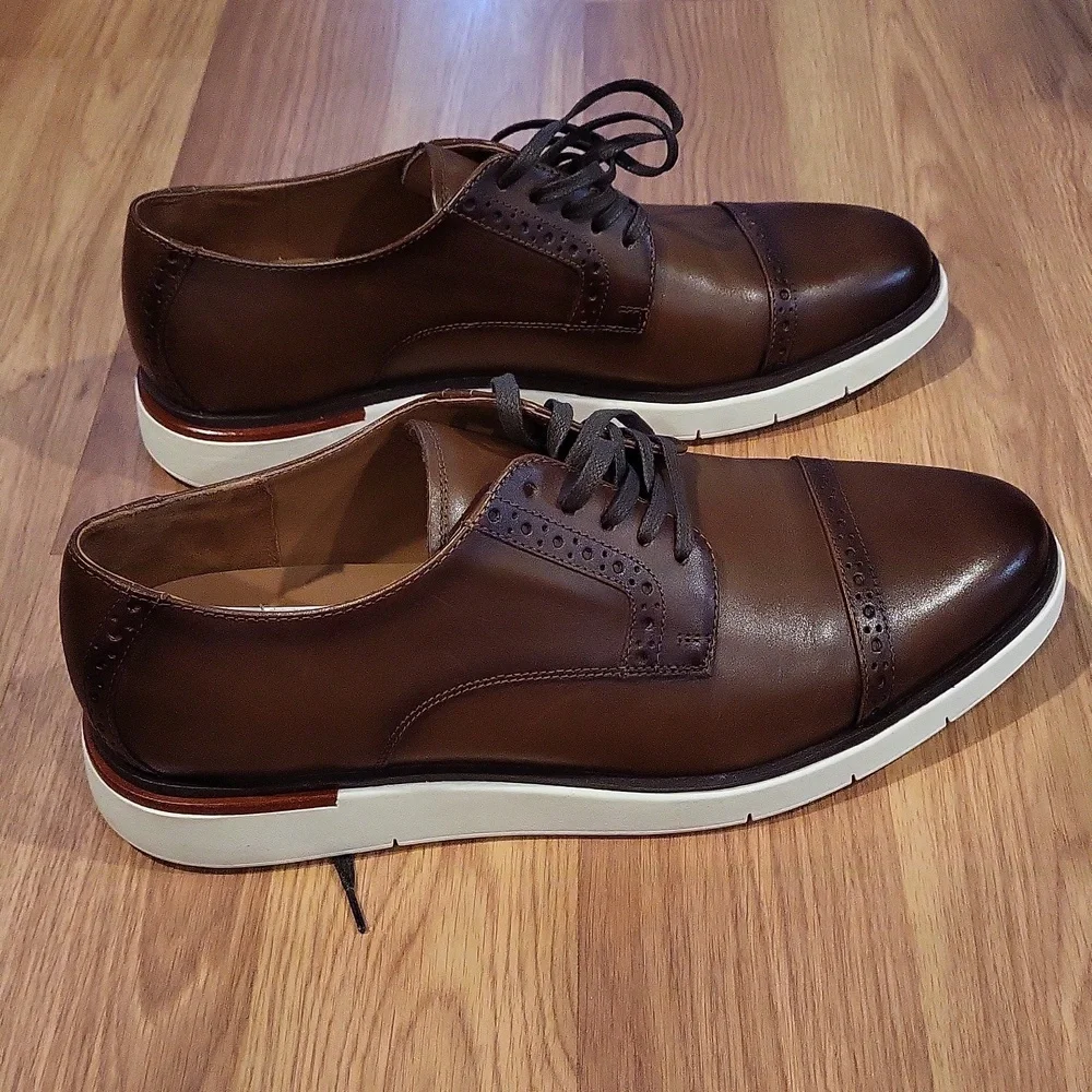 New Allen Edmonds Mens Caleb Lace-up Hybrid Derby Shoes Size 11.5